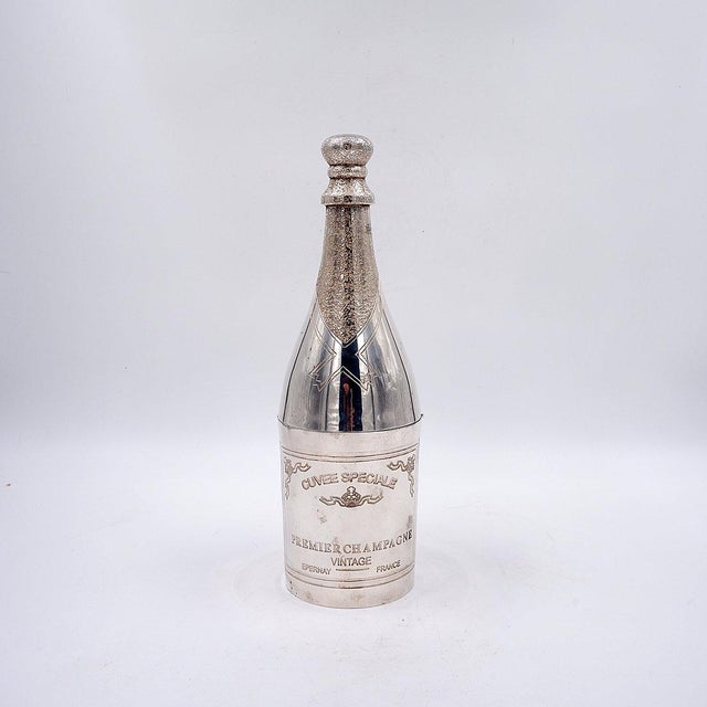Silver Plated Champagne Bottle from Parks of London For Sale - Image 13 of 16