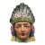 Antique Figural Majolica Native American Chief Tobacco Humidor Jar, Circa 1910 For Sale