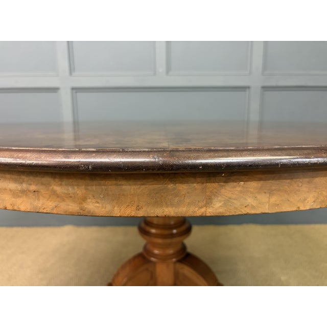 Antique Burr Walnut Centre Table, 1874 For Sale - Image 6 of 18