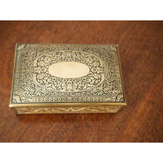 1900 - 1909 Rectangular Brass Box For Sale - Image 5 of 7