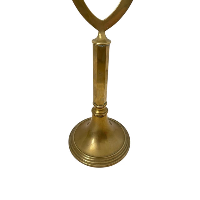 Pair of Vintage Brass 4 Candle Candelabras 18" Tall For Sale - Image 4 of 6