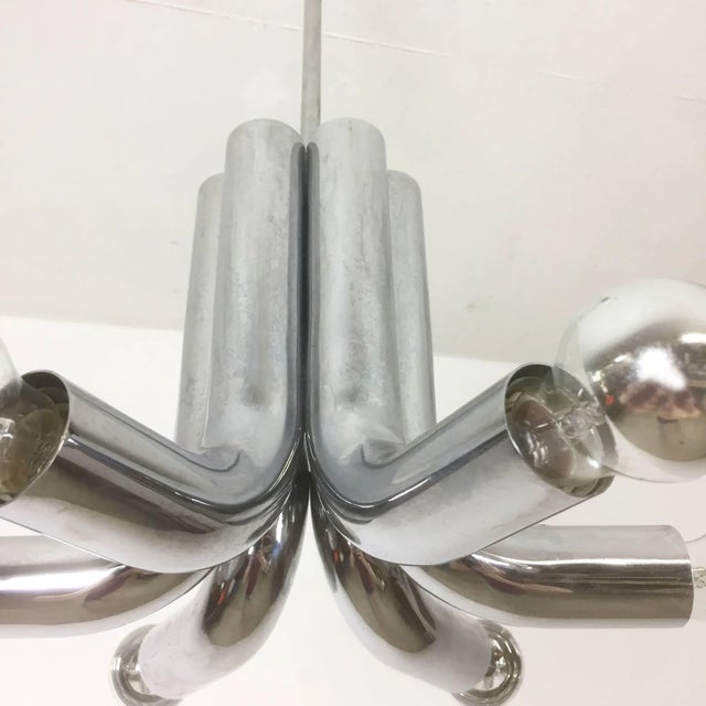 Metal Modernist German Sputnik Hanging Light from Cosack Lights, 1960s For Sale - Image 7 of 10