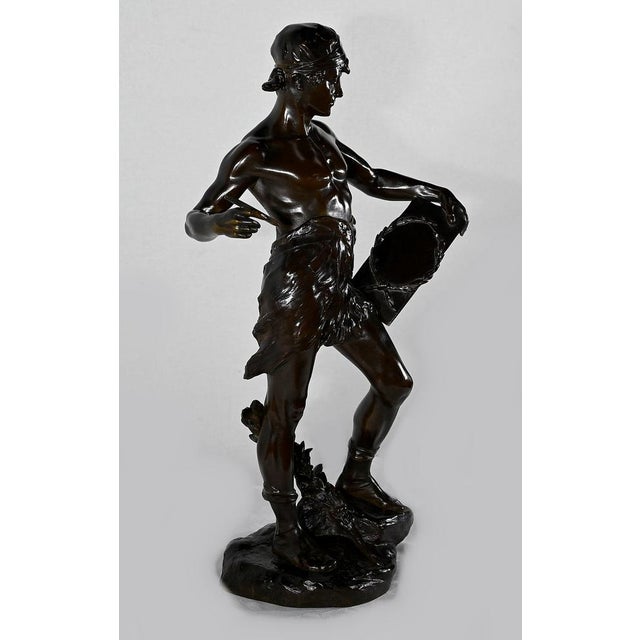 E. Drouot, Allégorie de la Poésie, 1900, Bronze For Sale - Image 3 of 18