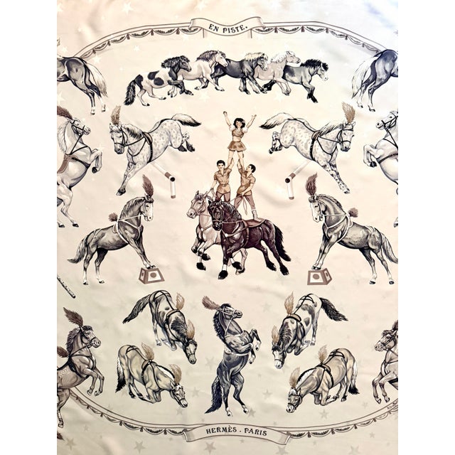 Hermès en Piste Silk Scarf 1998 by Robert Dallet For Sale - Image 12 of 12