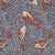 SAMPLE - Schumacher Koi Fish Fabric In Indigo For Sale