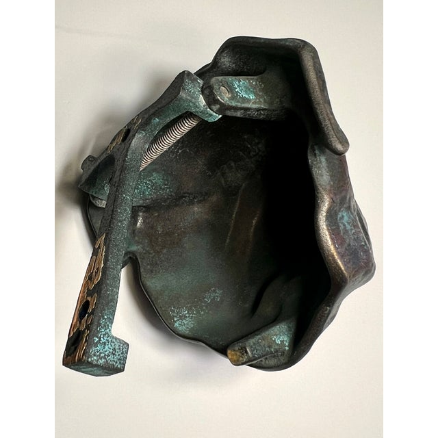 Brown Mid 20th Century Solid Bronze Door Knocker For Sale - Image 8 of 12