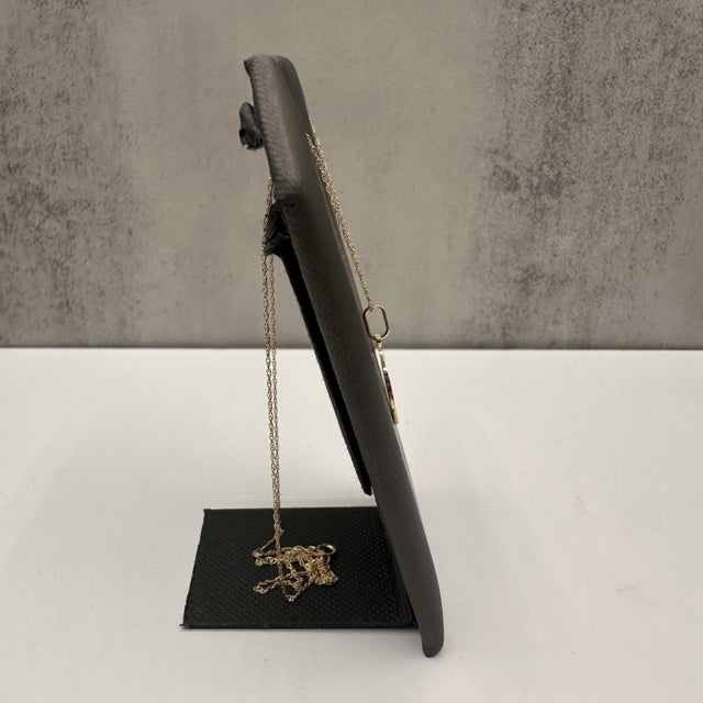 Contemporary Enamel Disc Necklace in 14kt Yellow Gold – Pink Enamel, 18" Length, 1.9 Grams For Sale - Image 3 of 5