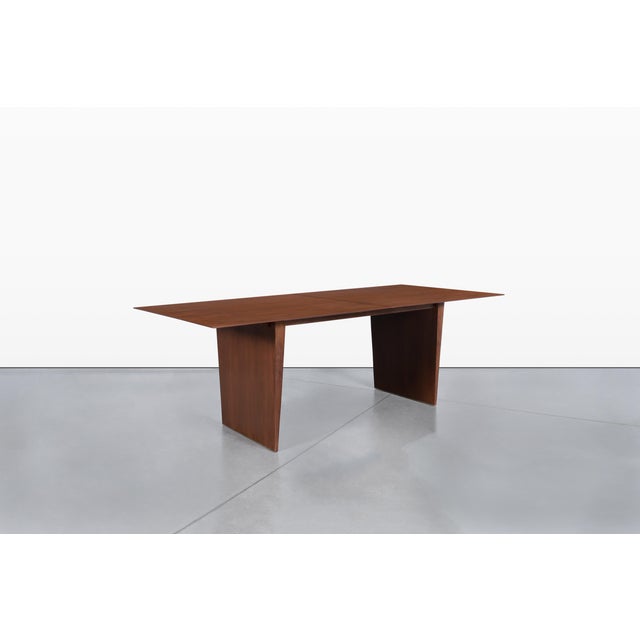 Mid-Century Modern Mid-Century Walnut Extendable Dining Table by Edward J. Wormley for Dunbar For Sale - Image 3 of 17