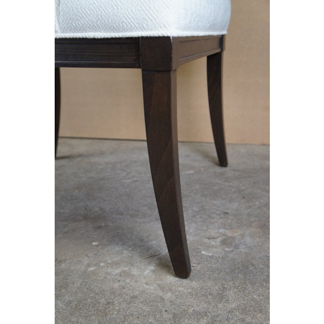 Ethan Allen Dayton English Regency Diamond Tufted Dining Half Arm Chairs - Set of 4 For Sale - Image 6 of 15