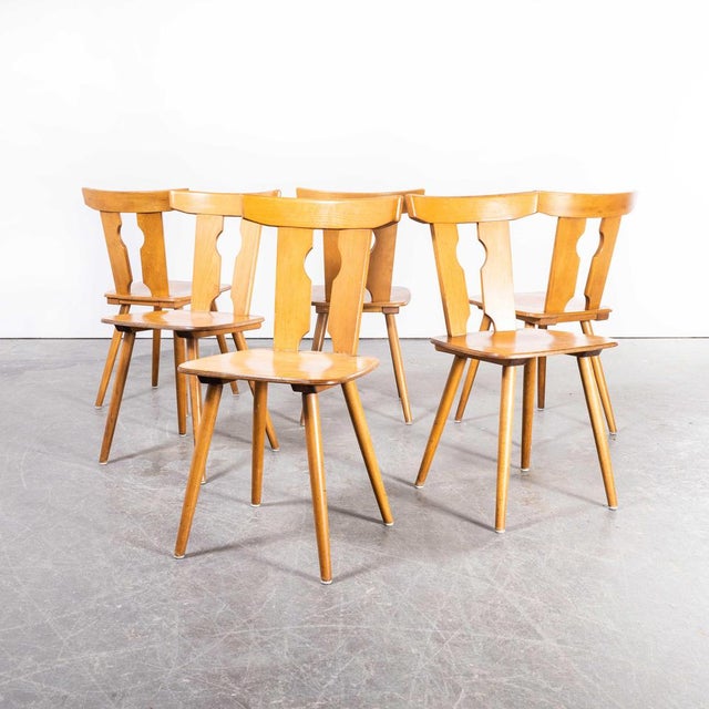 Blonde Dining Chairs, Alsace, 1950s, Set of 6 For Sale - Image 11 of 11