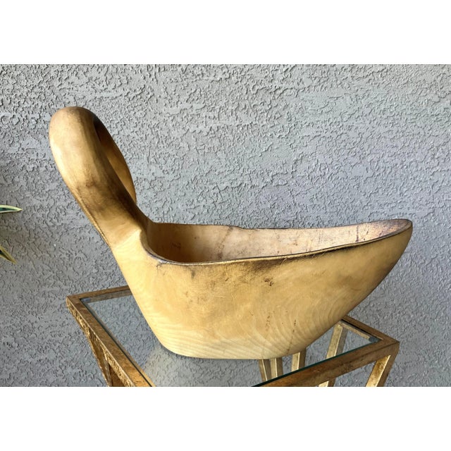 Mid 20th-Century Hand-Hewn Swan-Shaped Decorative Wooden Bowl / Cachepot, Mexico For Sale - Image 17 of 18