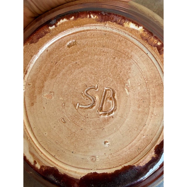 Ceramic Studio Ceramic Light Brown Gradient Bowl 1960s Mid-Century Modern For Sale - Image 7 of 10