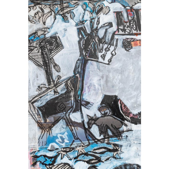 Not Yet Made - Made To Order Gerrit Thomas Rietveld, Large Painting, 2021, Paneled Acrylic and Ink on Printed Paper For Sale - Image 5 of 10