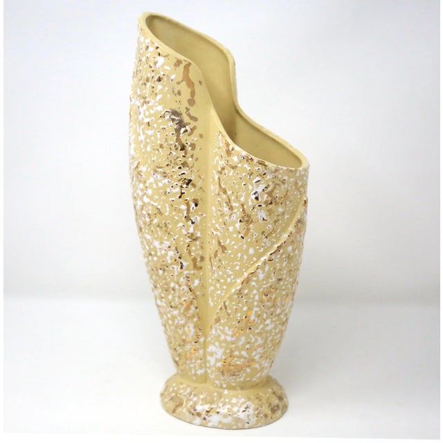 1960s Mid-Century Textured Ceramic Vase For Sale - Image 5 of 7