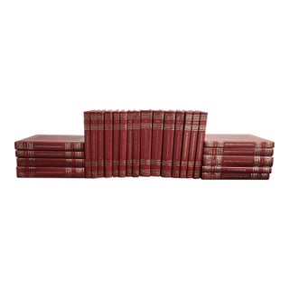 1980s Vintage Crimson & Gold Gilt World Book Encyclopedia Collection - 22-Volume Complete Set & Annuals For Sale