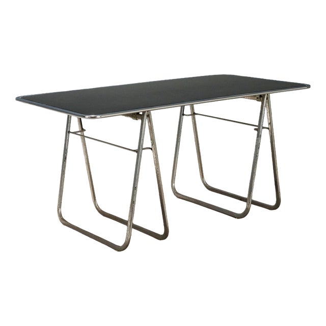 Vintage Chrome Table with Laminate Top, 1970s For Sale