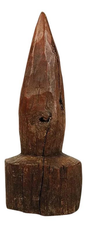 Hand Carved Wood Cone from Ethiopia, Mid-20th Century