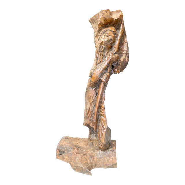 Moses Olivewood Carving by Ezra For Sale