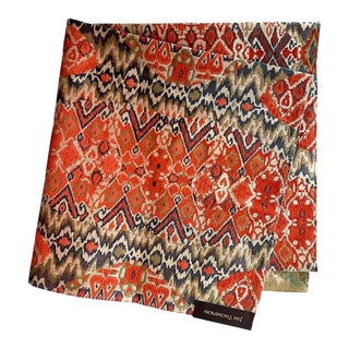 Jim Thompson Songket Fabric in Persian Red, 28" For Sale