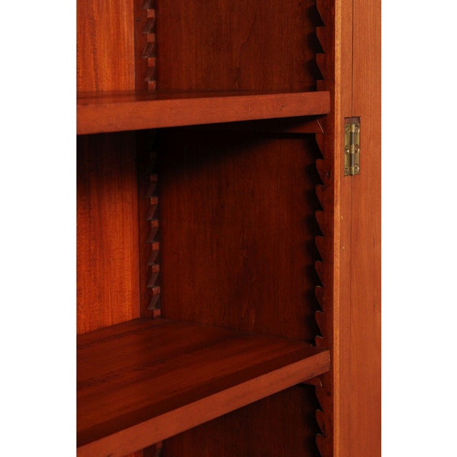 Mid 19th Century Antique American Empire Large Cherry Stepback Bookcase For Sale - Image 5 of 12