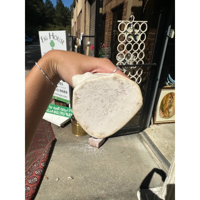 Pair of 1970s White Ceramic Hand Vases For Sale - Image 9 of 9