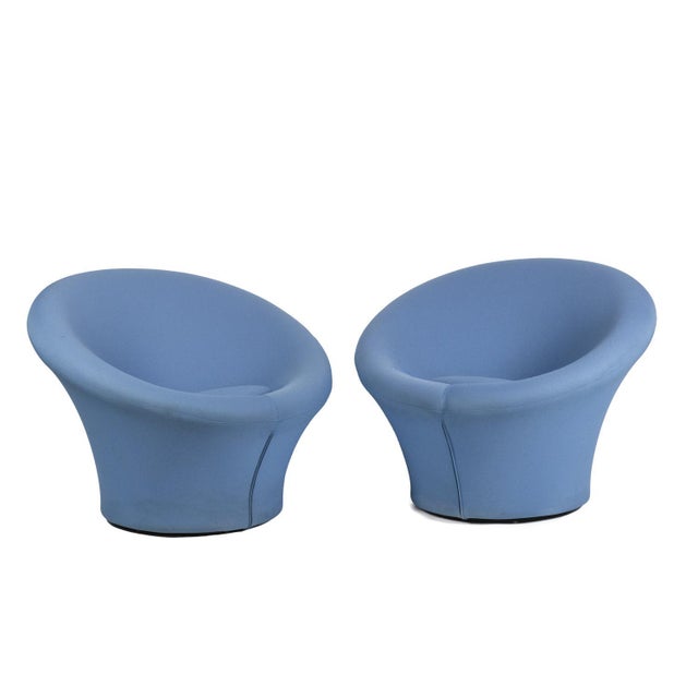 Textile Mushroom Armchairs by Pierre Paulin for Artifort, 1960s For Sale - Image 7 of 7