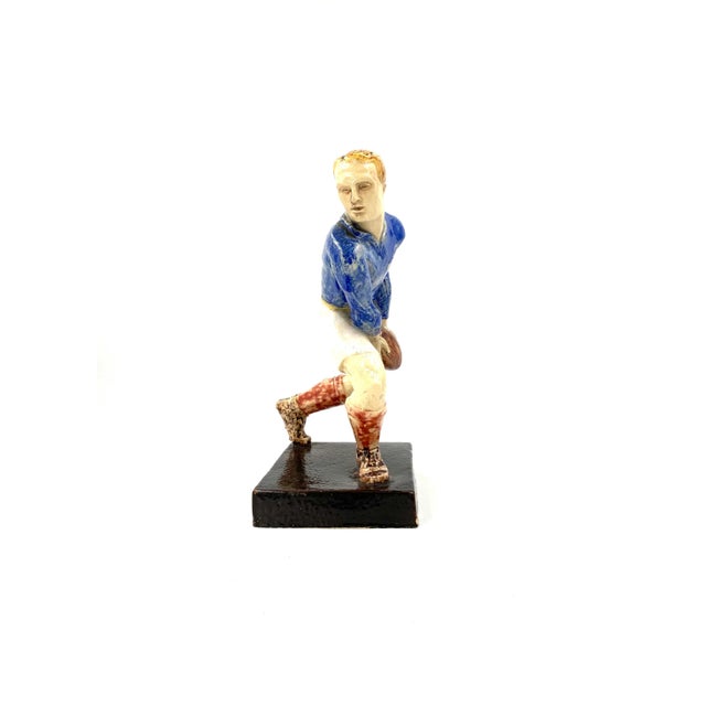1940 Willy Wuilleumier Les Joueurs De Rugby French Figurines - a Pair For Sale - Image 9 of 13