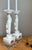 Alabaster Vintage Carved Alabaster Floral Ring Candlestick Lamps - A Pair For Sale - Image 8 of 12