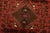 Textile Hamedan Rug 3’2” X 4’4” Red Wool Vintage Tribal Hand-Knotted Oiental Carpet For Sale - Image 7 of 12