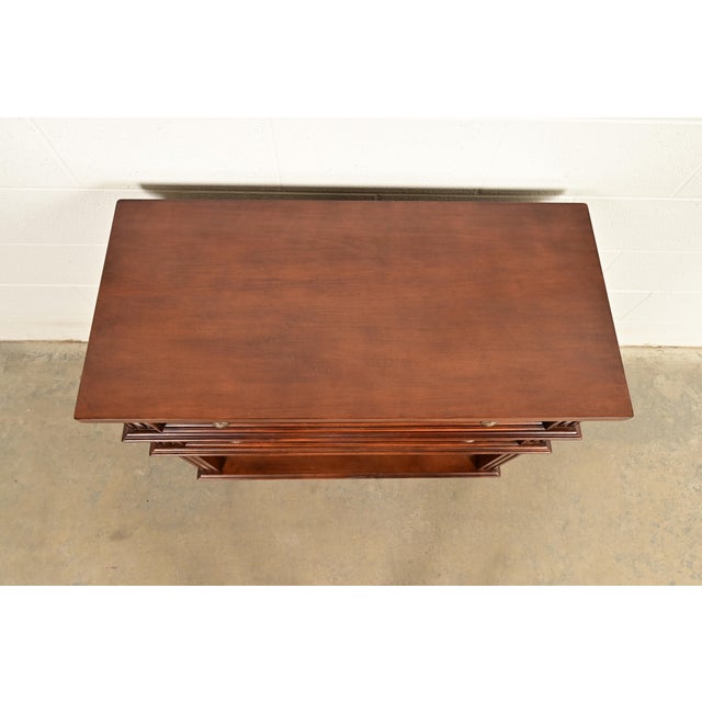 Drexel Heritage French Regency Louis XVI Carved Mahogany and Cane Console Table or Server For Sale - Image 10 of 14