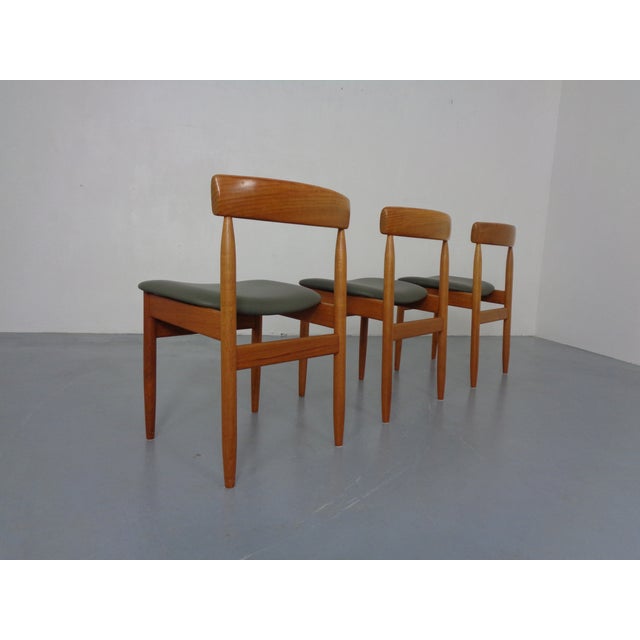 Wood Dining Chairs in Teak and Leather by Farsø Stolefabrik, 1960s, Set of 3 For Sale - Image 7 of 14