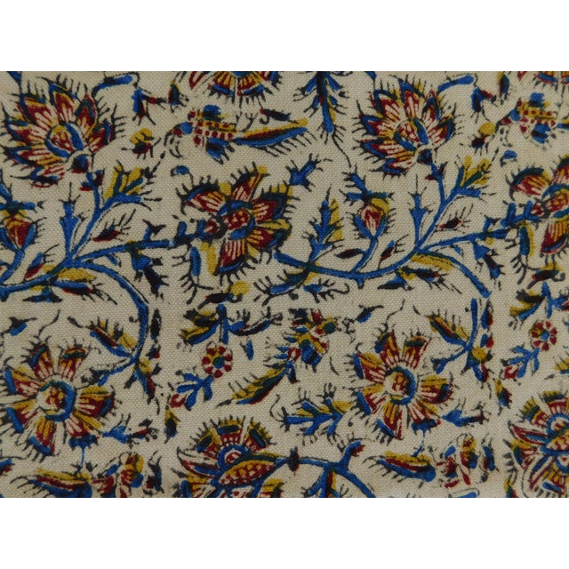 1970s Hand Block Print Screen or Tablecloth For Sale In Los Angeles - Image 6 of 12
