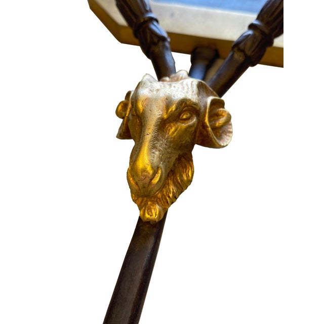 Brown Pair of Roman Neoclassical Gilt and Bronze Candle Sconces With Arrow Motif For Sale - Image 8 of 9