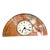 Art Deco Staiger Quartz West Germany Mantel Clock Half-Moon Pink Marble Base For Sale