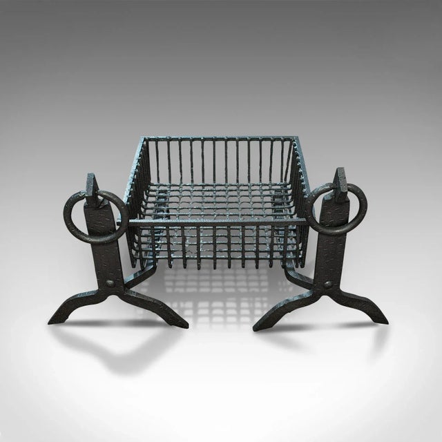 Victorian Antique Cast Iron Fire Basket For Sale - Image 10 of 13