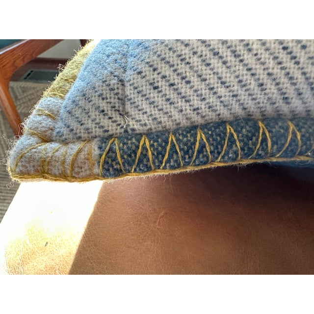 Plaid Hermès H Tissage Pillow- Merino Wool and Cashmere For Sale - Image 6 of 9