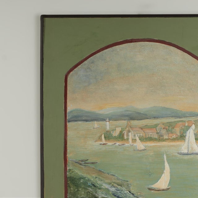 Pair of Italian Painted Panels With Sailboats For Sale - Image 12 of 18
