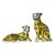 Vintage Ceramic Cheetah Figurines - a Pair For Sale