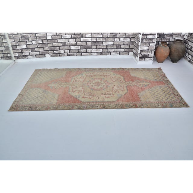 1950s Oushak Anatolian Kurdish Floral Carpet For Sale - Image 4 of 9