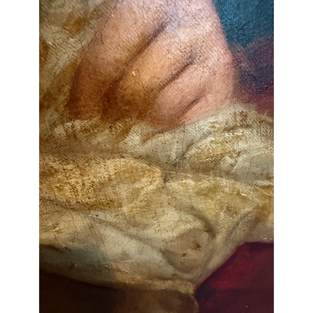 Antique 19th C. Mother & Child Oil Painting in Gilt Frame Victorian Continental For Sale In Jacksonville, FL - Image 6 of 9
