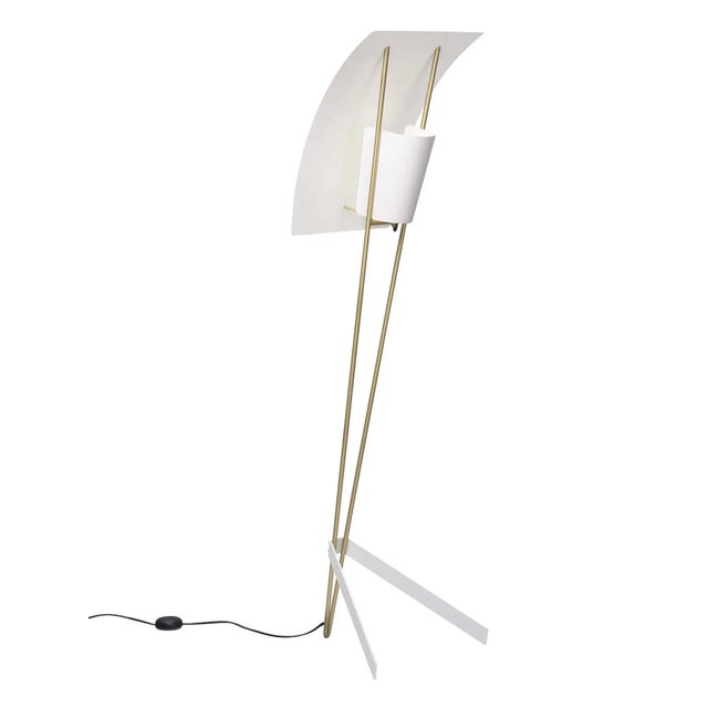 Pierre Guariche Kite Floor Lamp in White for Sammode Studio For Sale In Los Angeles - Image 6 of 12