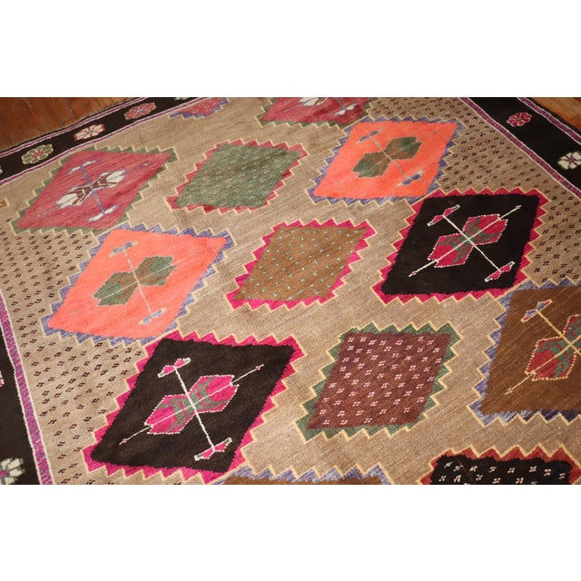 Red Early 20th Century Geometric Turkish Kars rug no. j3476 For Sale - Image 8 of 11