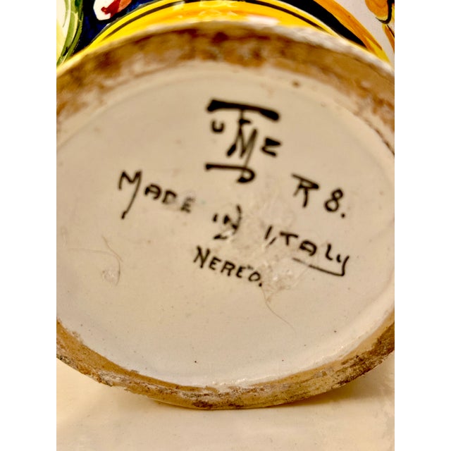 Ceramic Italian Ceramicist Nereo Boaretto (1914–1977) Hand Painted Vase For Sale - Image 7 of 16