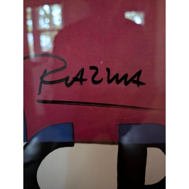 Large lithograph by French artist. Gerard Courbouleix-Denerial, known as "Rizzia" Produced in 1987. Signed by the artist,...