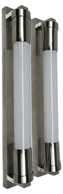 Vintage Nickel Plated Art Deco Wall Lights, Set of 2