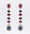 Blue Natural Ruby Blue, Sapphire, & Diamond Earring in 14k Gold For Sale - Image 8 of 8