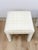 Milo Baughman Style White Parsons Upholstered Stool Pair Vintage MCM Cube For Sale In Tampa - Image 6 of 11
