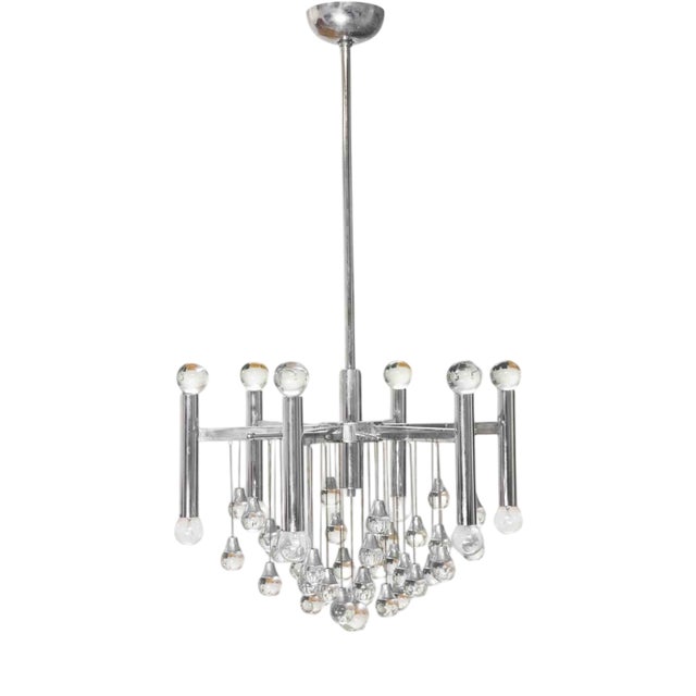 Chandelier Lamp by Angelo Gaetano Sciolari, 1960s For Sale