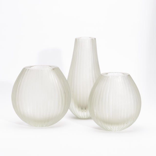 Hand-Blown Murano Supreme Vase in Citrine Medium For Sale - Image 10 of 12