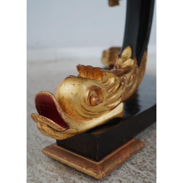 Italian Regency Dolphin Base Round Dining Room Table For Sale - Image 9 of 12